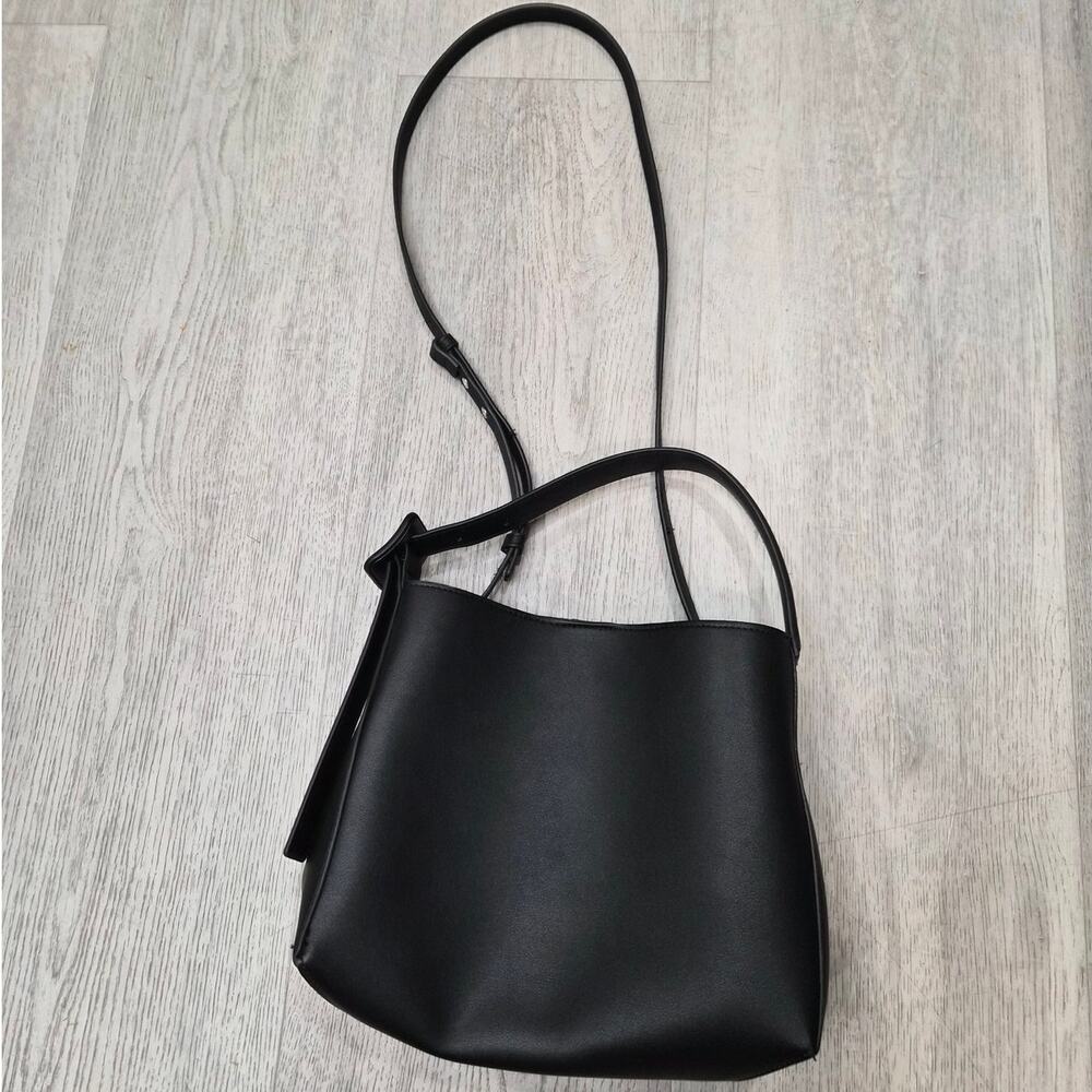 $65 NWOT MNG Black Mini Shopper Bag With Buckle